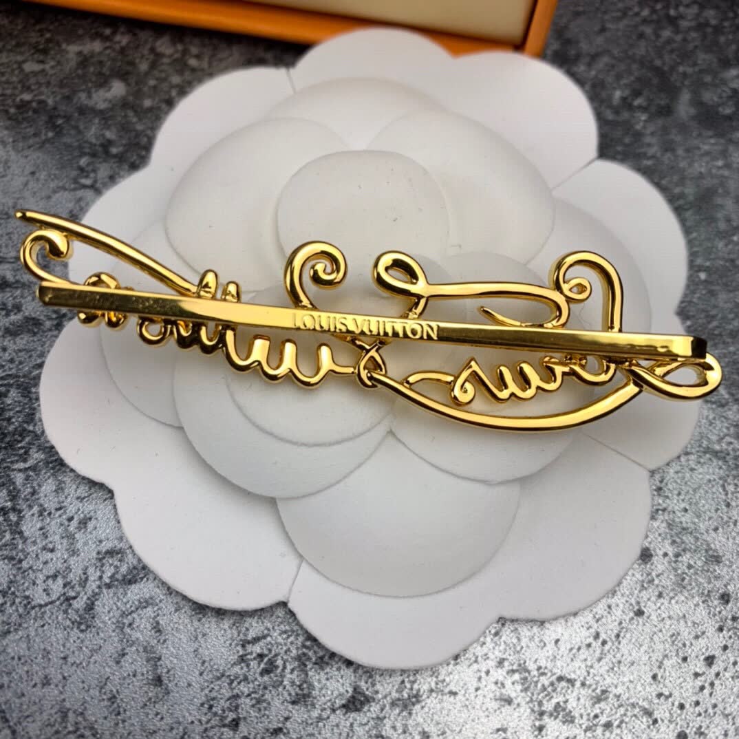 Louis Vuitton Gold Tone Hair Clip